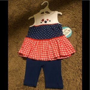 Patriotic girls outfit 4th of July